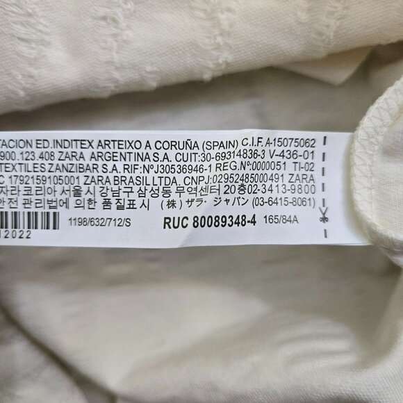 Zara Basic Women S Oversized One Button Textured Cream Cardigan - Picture 13 of 14